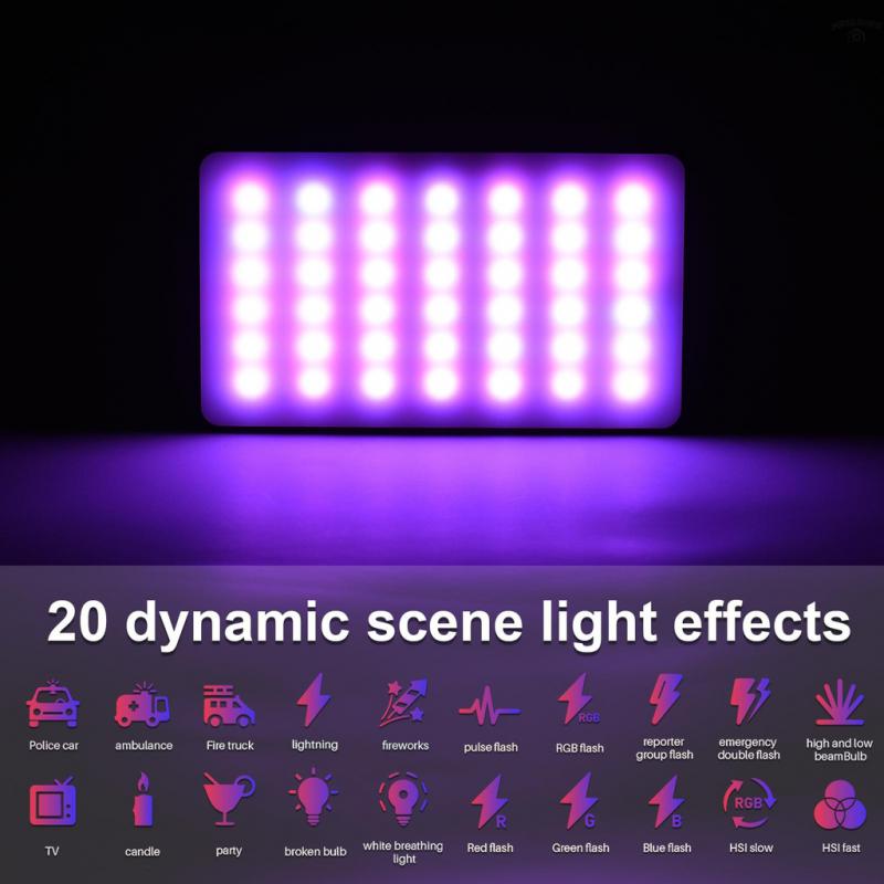 Premium RGB LED Video Licht Fotografie Füllen Kamera Beleuchtung Panel CRI95+ 2500-9000K LCD Display Kalter Schuh Für Vlog