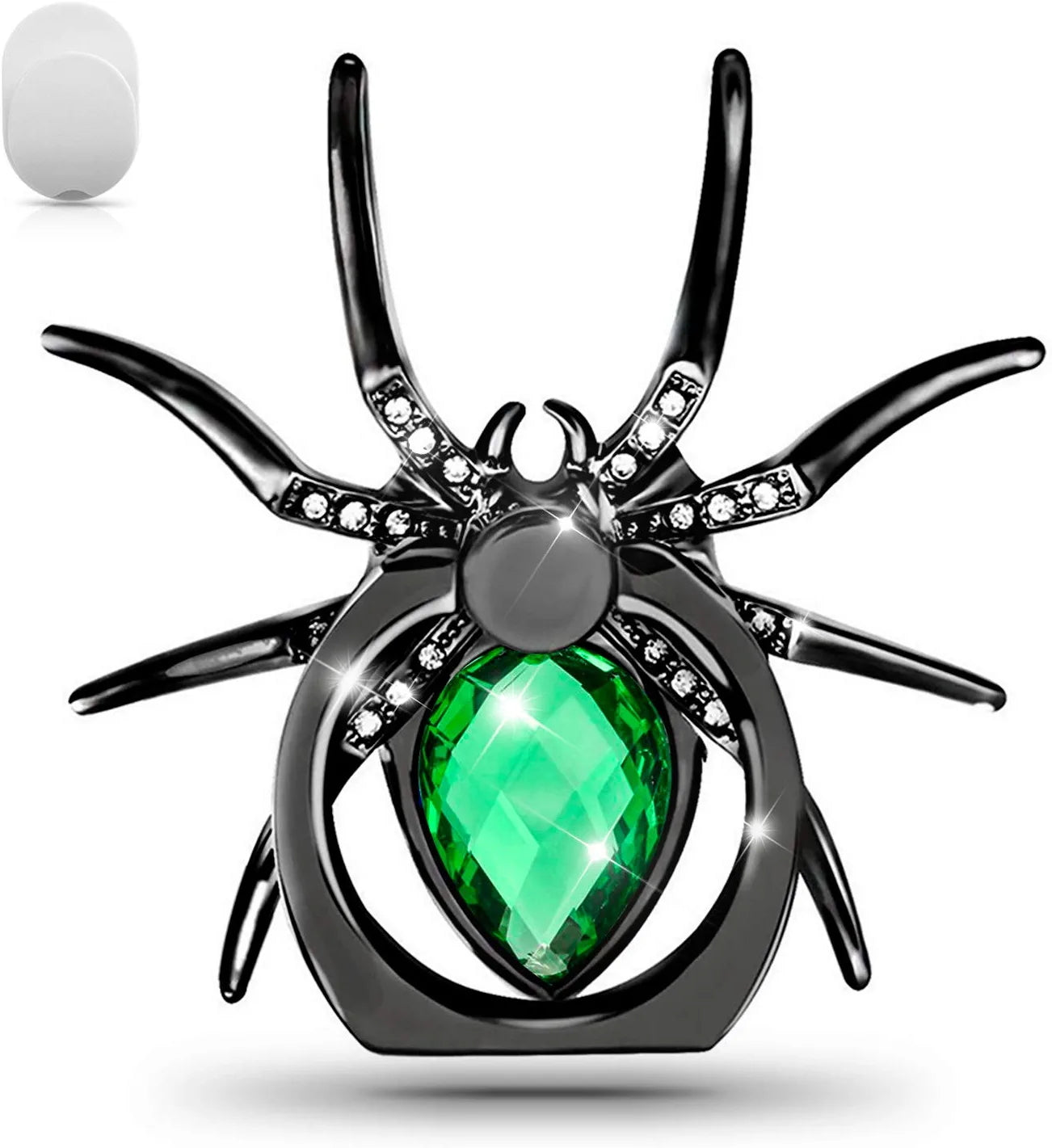 Universaler Luxus-Bling-Diamant-Metall-Spinne Handy-Fingerringhalter, 360° drehbarer Ständer für Apple iPhone, Samsung