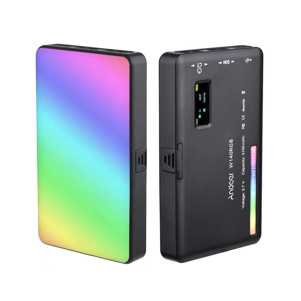 Premium RGB LED Video Licht Fotografie Füllen Kamera Beleuchtung Panel CRI95+ 2500-9000K LCD Display Kalter Schuh Für Vlog