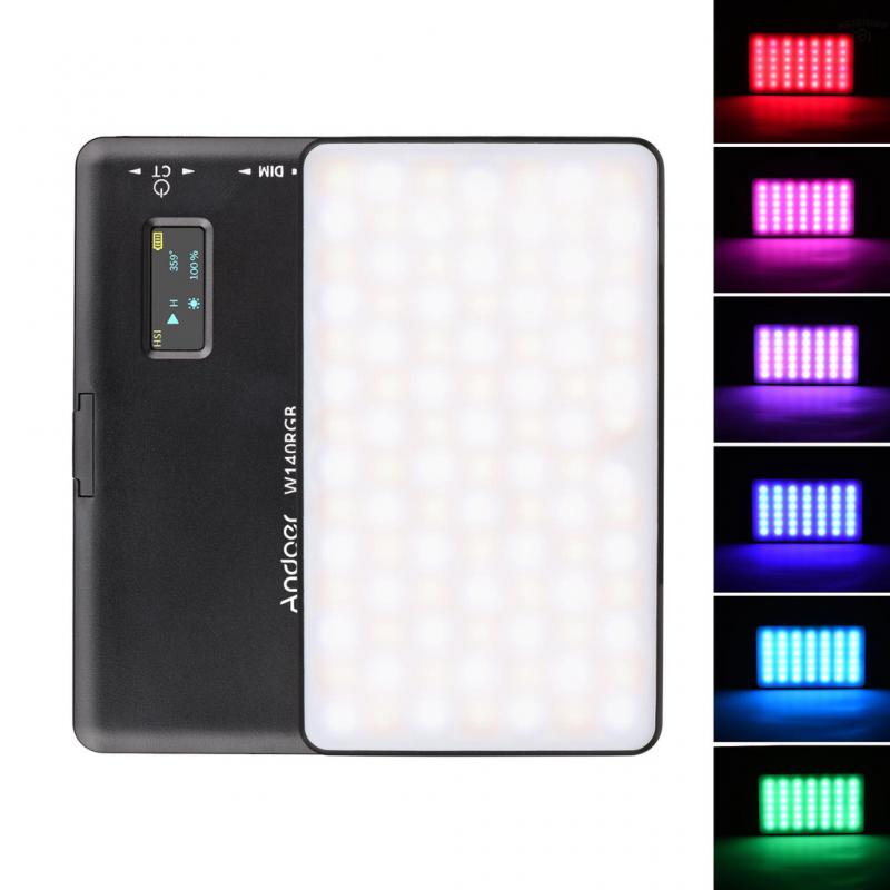 Premium RGB LED Video Licht Fotografie Füllen Kamera Beleuchtung Panel CRI95+ 2500-9000K LCD Display Kalter Schuh Für Vlog