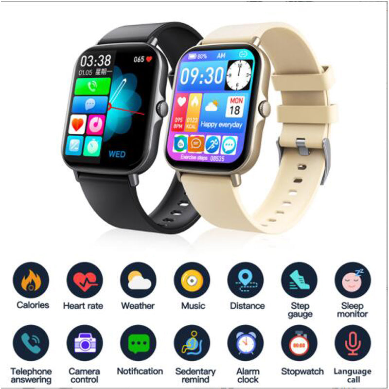 Premium Bluetooth Smartwatch 2023 für Männer 1.69" Voll Touch Display Anruf Fitness Tracker IP67 Wasserdicht Uhr für Männer
