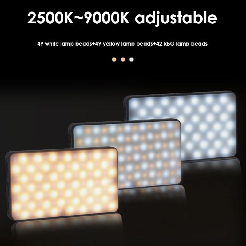 Premium RGB LED Video Licht Fotografie Füllen Kamera Beleuchtung Panel CRI95+ 2500-9000K LCD Display Kalter Schuh Für Vlog