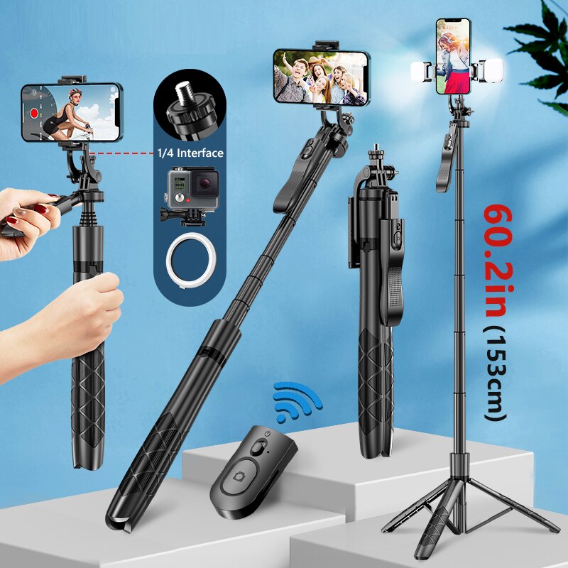 Premium kabelloser Selfie-Stick Stativ-Stand für GoPro Action  Kameras und Smartphones, stabiles Gleichgewicht für Live