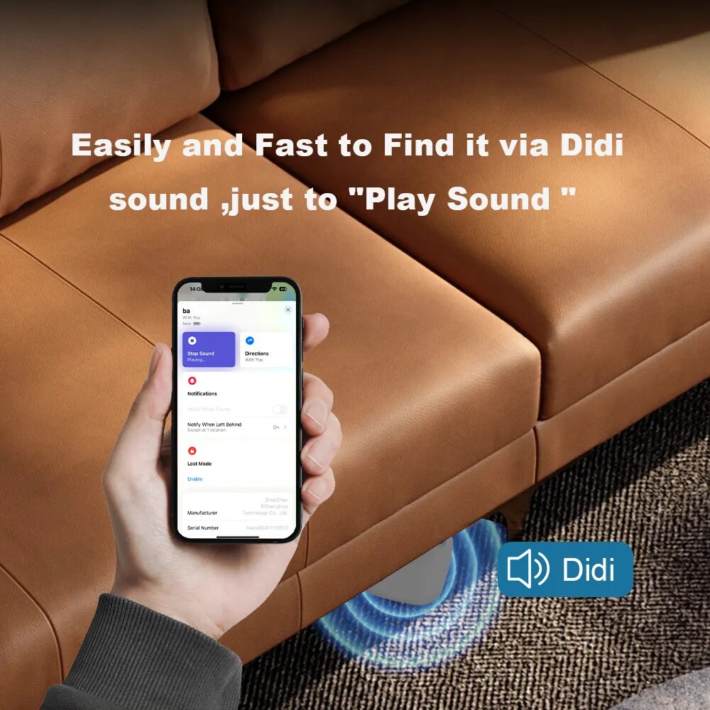 Premium Bluetooth-GPS-Tracker als Alternative zu Apple AirTag  Verlorenes mit unserer App finden  Ferngesteuerter