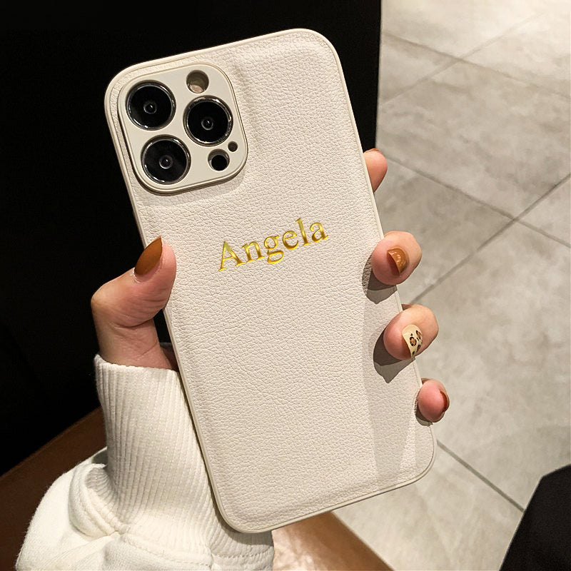 Étui iPhone de luxe personnalisé avec protection de caméra | Gravez le nom, les initiales, les symboles et les chiffres