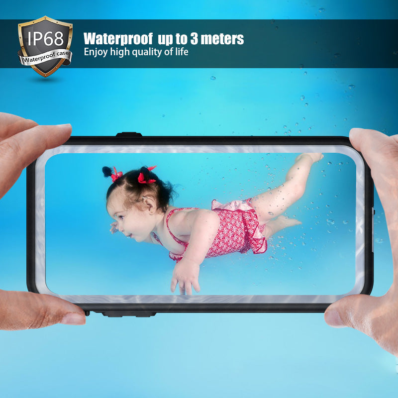Premium IP68 Militärpanzer Unterwasserhülle MagSafe Apple iPhone 16/16e, 15, 14, 13, 12 Pro Max, Pro, Plus & Mini Case- Wasserdicht für Tauchen und Schwimmen | 360° Vollschutz Cover, Magnetische Adsorption, Stoßfest, Kameraschutz, Stilvolle Schutzhülle