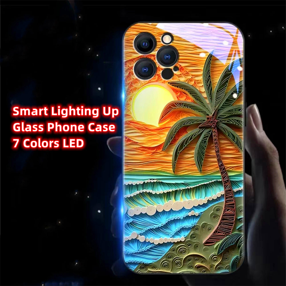 Design de luxe : Paysage de plage romantique la nuit Coque iPhone | Étui MagSafe pour Apple iPhone 15/14/13/12 Pro Max Plus | Sac avec housse blindée et housse de protection pour appareil photo | Étui de protection pour téléphone