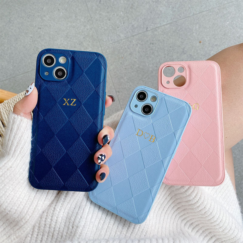 Étui iPhone de luxe personnalisé avec protection de caméra | Gravez le nom, les initiales, les symboles et les chiffres