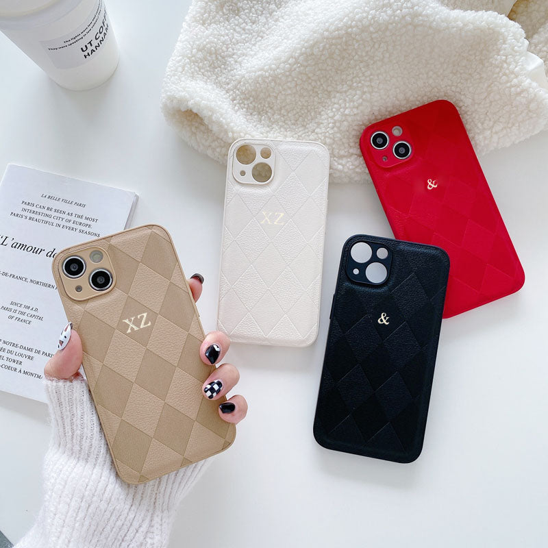 Étui iPhone de luxe personnalisé avec protection de caméra | Gravez le nom, les initiales, les symboles et les chiffres