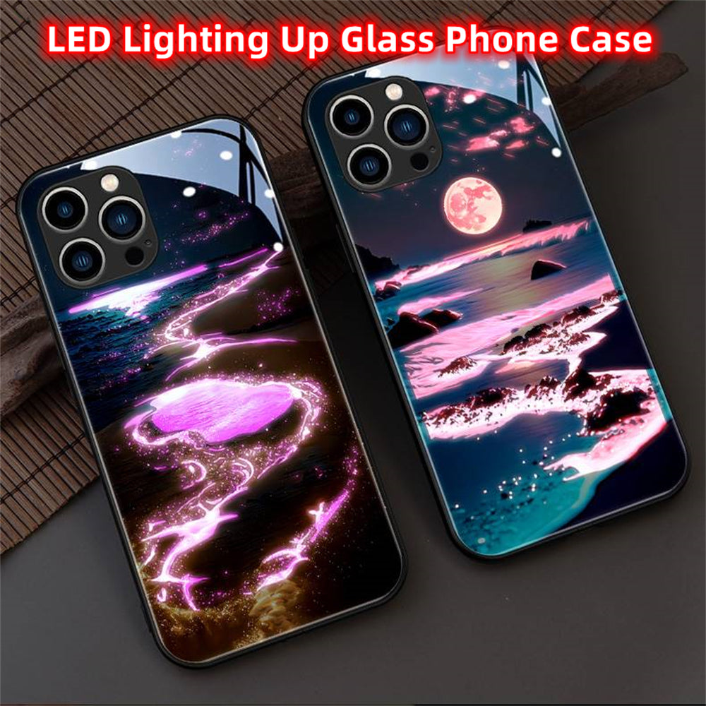 Design de luxe : Paysage de plage romantique la nuit Coque iPhone | Étui MagSafe pour Apple iPhone 15/14/13/12 Pro Max Plus | Sac avec housse blindée et housse de protection pour appareil photo | Étui de protection pour téléphone