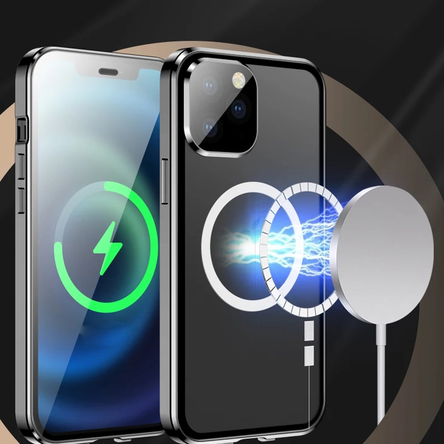 High-Quality iPhone Case with 360° Full Sealed Protection of Glass and Metal | MagSafe-Compatible Protective Case, 360-Degree Protection, Camera Lens Protection for Apple iPhone 16/16e, 15, 14, 13, 12 Pro Max, Pro, Plus & Mini Cover | Armor Bumper Case