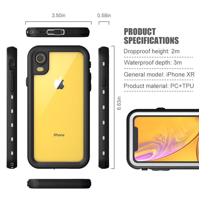 Premium IP68 Militärpanzer Unterwasserhülle MagSafe Apple iPhone 16/16e, 15, 14, 13, 12 Pro Max, Pro, Plus & Mini Case- Wasserdicht für Tauchen und Schwimmen | 360° Vollschutz Cover, Magnetische Adsorption, Stoßfest, Kameraschutz, Stilvolle Schutzhülle