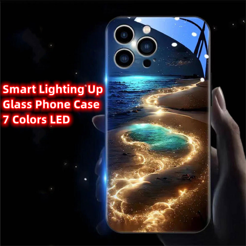 Design de luxe : Paysage de plage romantique la nuit Coque iPhone | Étui MagSafe pour Apple iPhone 15/14/13/12 Pro Max Plus | Sac avec housse blindée et housse de protection pour appareil photo | Étui de protection pour téléphone