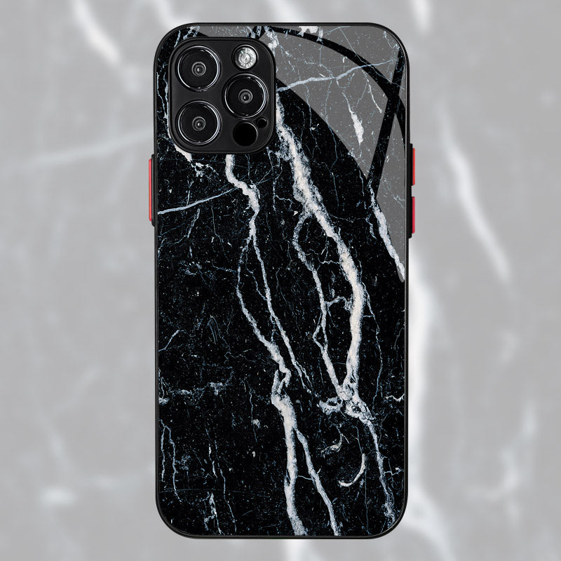 Étui antichoc en marbre pour iPhone avec cadre doré de luxe | Étui de protection MagSafe pour Apple iPhone 15/14/13/12 Pro Max Plus | Housse de protection pour appareil photo, sac et étui blindé