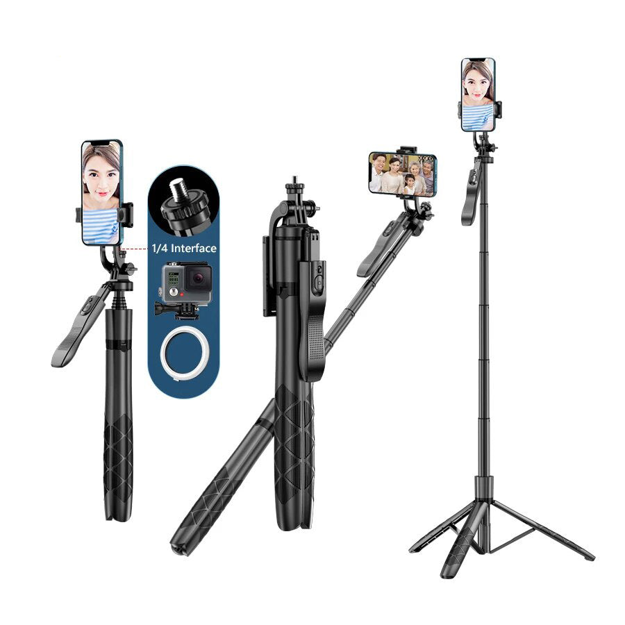 Premium kabelloser Selfie-Stick Stativ-Stand für GoPro Action  Kameras und Smartphones, stabiles Gleichgewicht für Live
