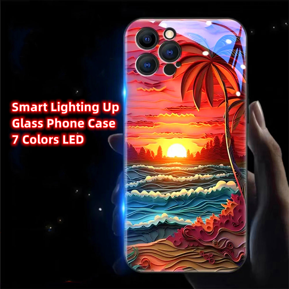 Design de luxe : Paysage de plage romantique la nuit Coque iPhone | Étui MagSafe pour Apple iPhone 15/14/13/12 Pro Max Plus | Sac avec housse blindée et housse de protection pour appareil photo | Étui de protection pour téléphone