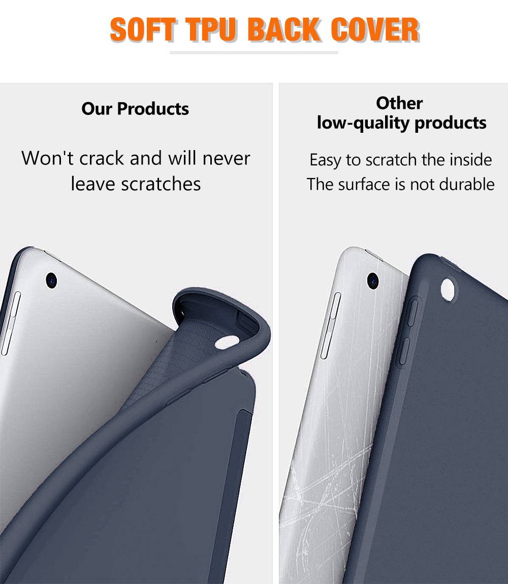 Premium iPad Hülle mit Stifthalter für iPad Pro 11, iPad 10 (7. 8. 9. Generation) - Hochwertiges Case für iPad Air 5, iPad 4,