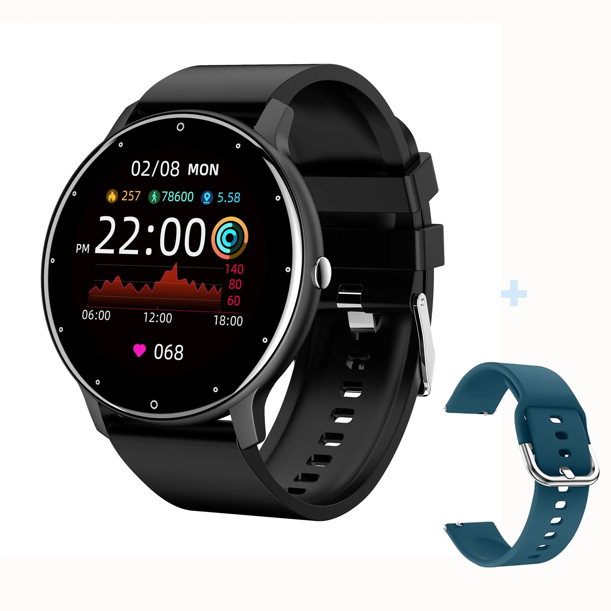 Premium 2024 Neue Smartwatch für Männer: Touchscreen, Sport Fitness, IP67 Wasserdicht, Bluetooth, Android, Apple iOS