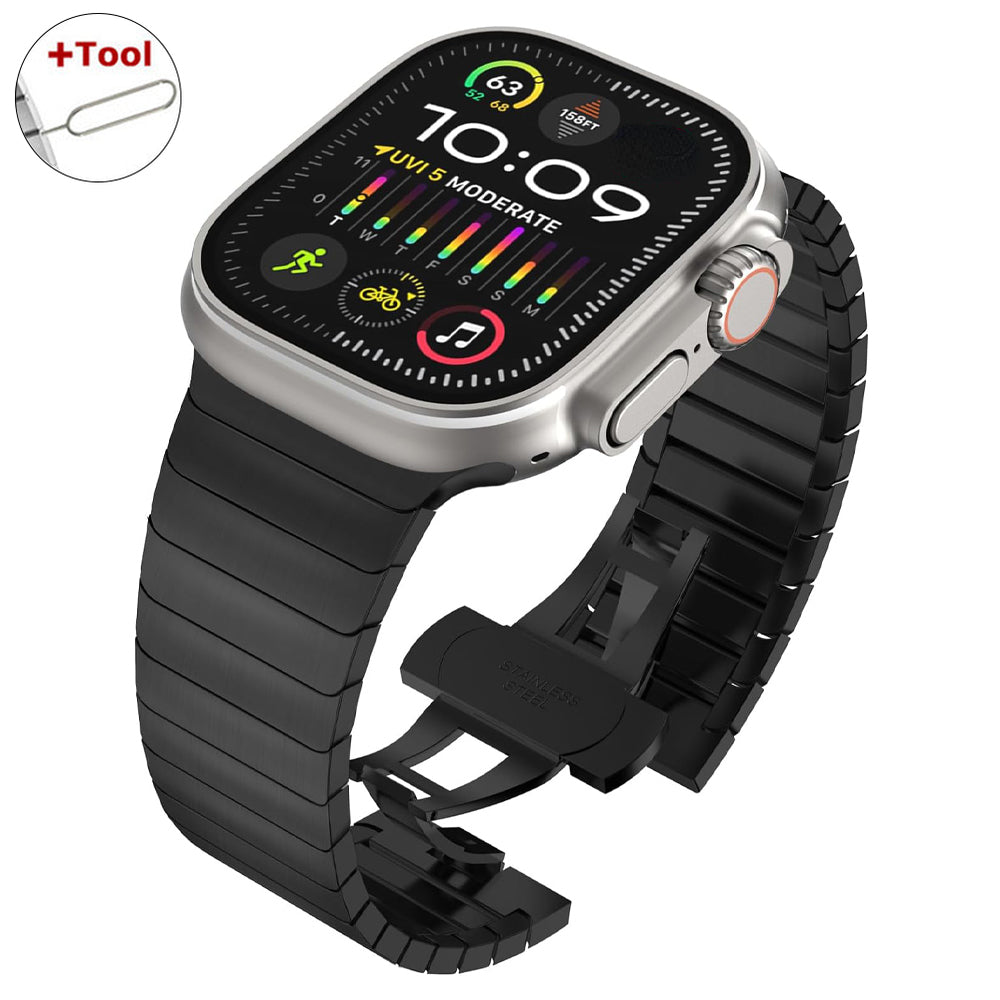 Titan Farbband für Luxury Apple Watch Serie 10/9/8/7/6/5/4/3/2/1 & Ultra 2/1, SE: 2024, 2023, 2022, 2021, 2020, 2019, 2018,