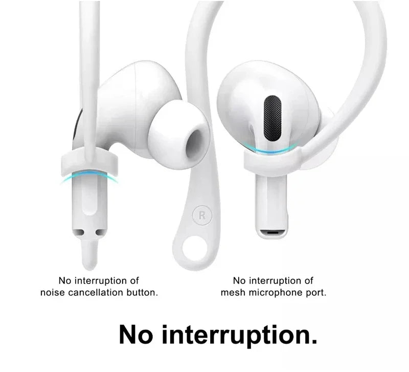 Crochets d'oreille en silicone anti-chute de qualité supérieure pour AirPods Pro et AirPods 3 : accessoires pour écouteurs Bluetooth de haute qualité pour le sport – Ajustement sécurisé et confort.