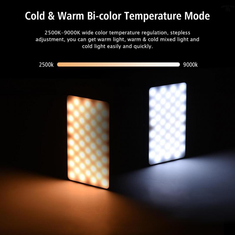 Premium RGB LED Video Licht Fotografie Füllen Kamera Beleuchtung Panel CRI95+ 2500-9000K LCD Display Kalter Schuh Für Vlog